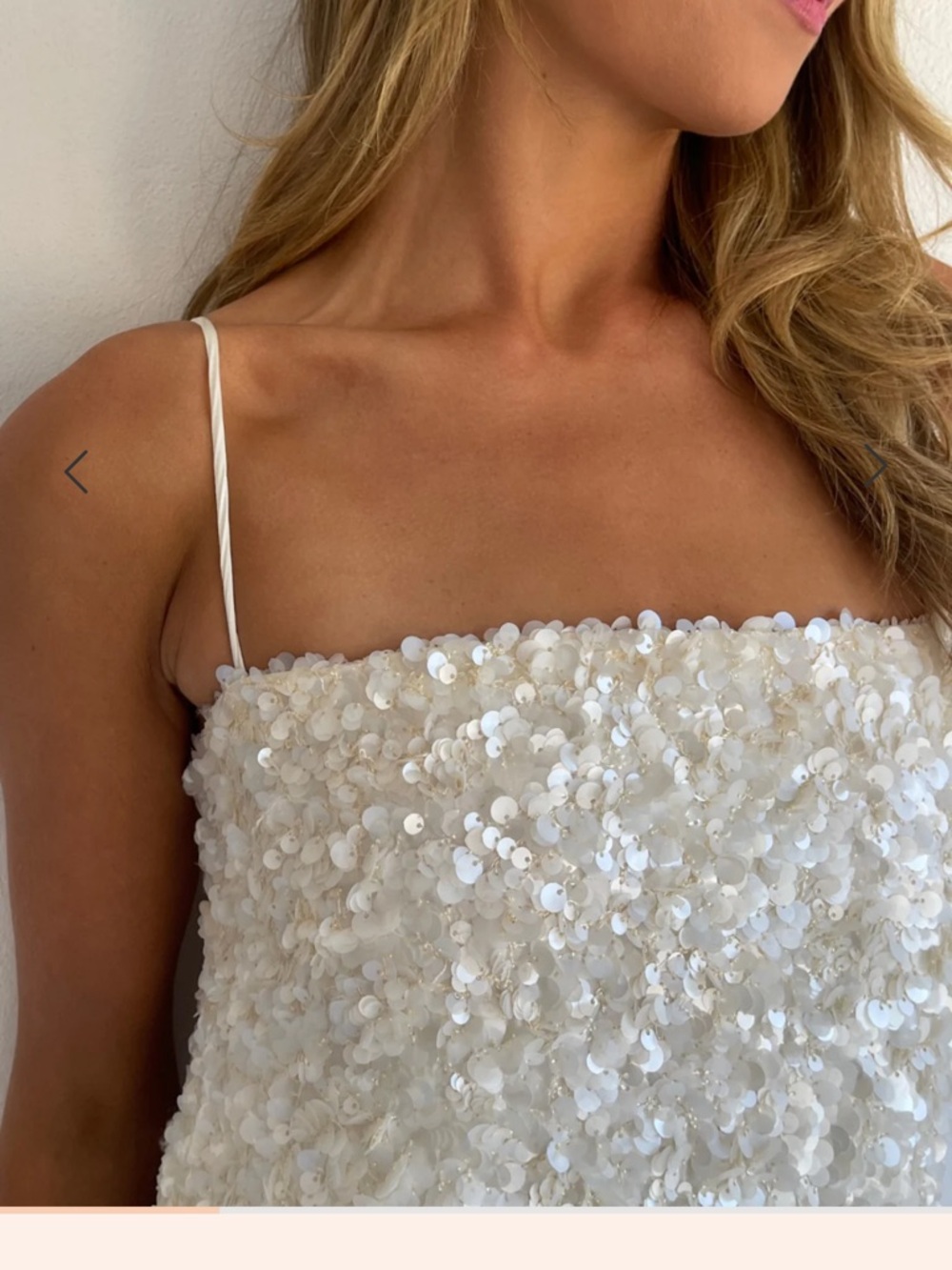 Ivory Sequin Maxi or Midi Dress (perfect for a bride!) never worn - Picture 2 of 8
